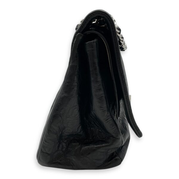 31 Rue Cambon Reissue Flap Maxi Black in Calfskin, Silver hardware - Image 4