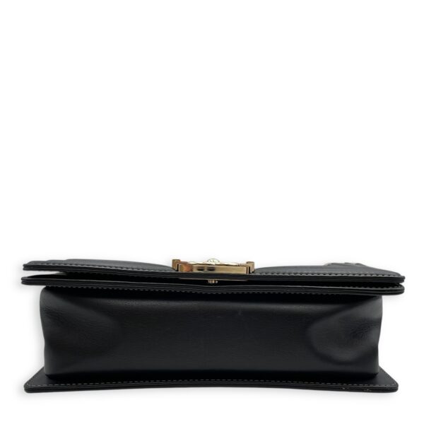 Bi-color Boy (25cm) Medium Black/Gold in Calfskin, Gold hardware - Image 6