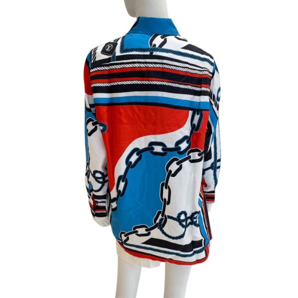 2023 Lock & Chain Printed Shirt - Nicolas Ghesquiere 34 Multi-colour in Silk - Image 4