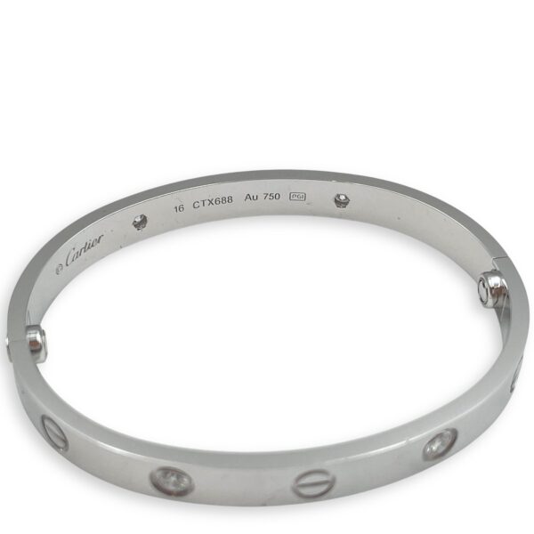 Love Classic Model 16 Bracelet in White Gold Hardware - Image 4