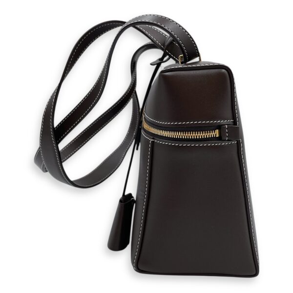 LP 27 Extra Pocket Brown Shoulder Bag in Calfskin, Gold hardware - Image 5