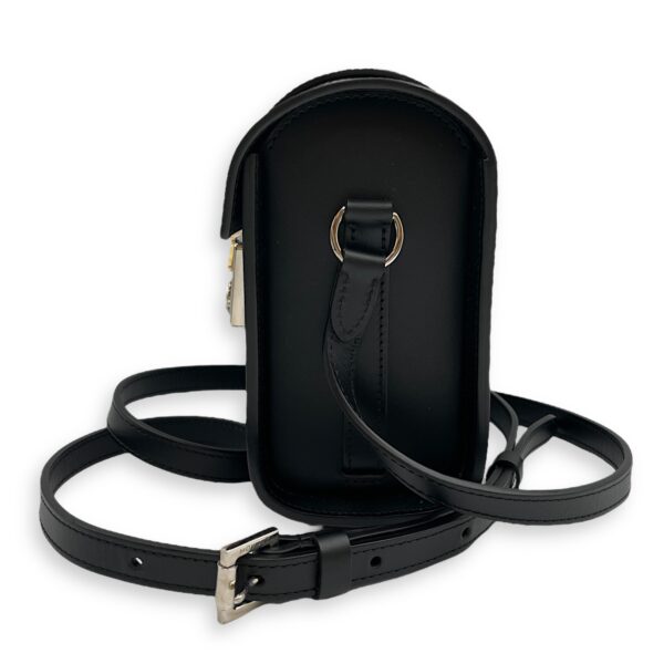 Cabotine Sling Black Crossbody Bag in Calfskin, Silver hardware - Image 5