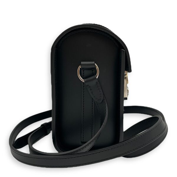 Cabotine Sling Black Crossbody Bag in Calfskin, Silver hardware - Image 4