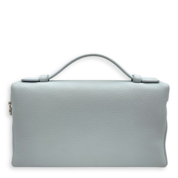 Extra Pocket 19 Baby Blue Crossbody Bag in Calfskin, Silver hardware - Image 3