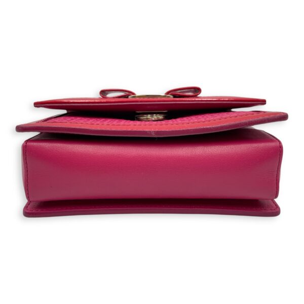 Eyelet Pink Crossbody Bag in Calfskin, Gold hardware - Image 6