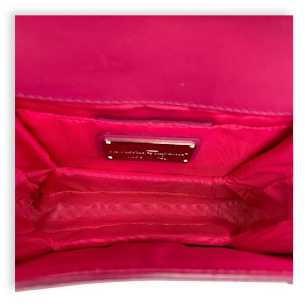 Eyelet Pink Crossbody Bag in Calfskin, Gold hardware - Image 7