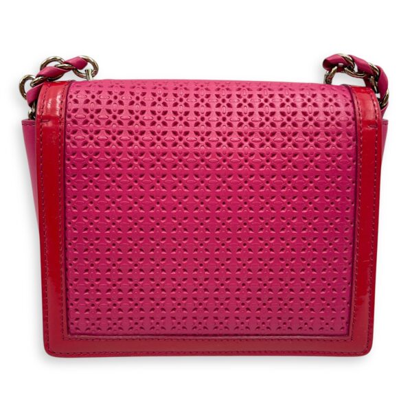 Eyelet Pink Crossbody Bag in Calfskin, Gold hardware - Image 3