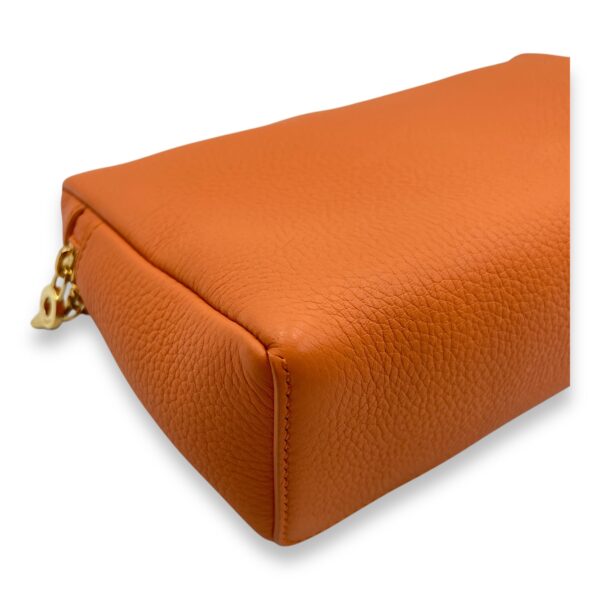 Extra Pocket 19 Orange Crossbody Bag in Calfskin, Gold hardware - Image 10