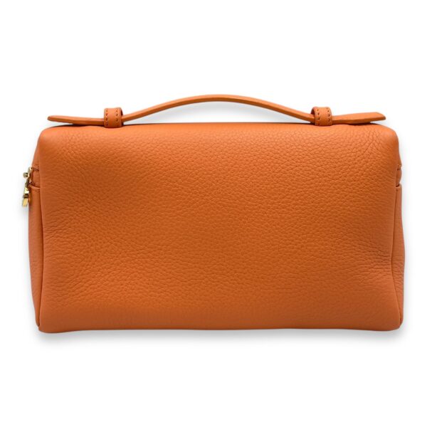 Extra Pocket 19 Orange Crossbody Bag in Calfskin, Gold hardware - Image 3