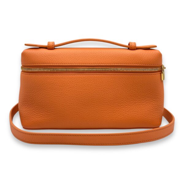Extra Pocket 19 Orange Crossbody Bag in Calfskin, Gold hardware - Image 12