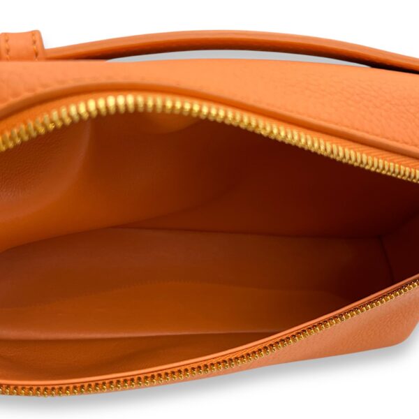 Extra Pocket 19 Orange Crossbody Bag in Calfskin, Gold hardware - Image 7