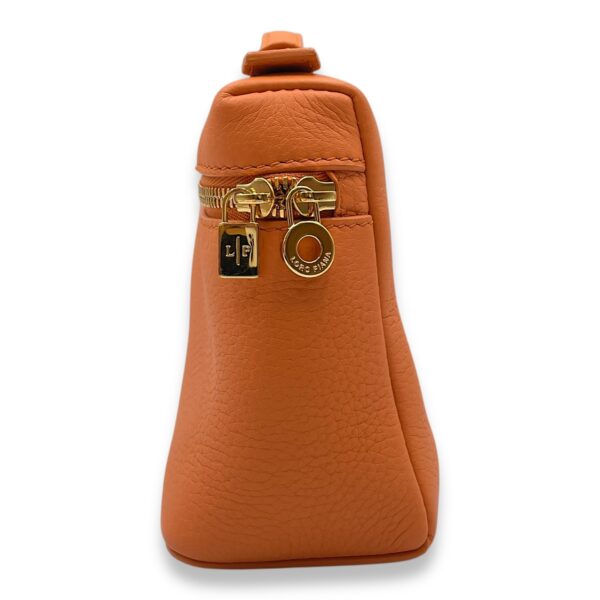 Extra Pocket 19 Orange Crossbody Bag in Calfskin, Gold hardware - Image 5
