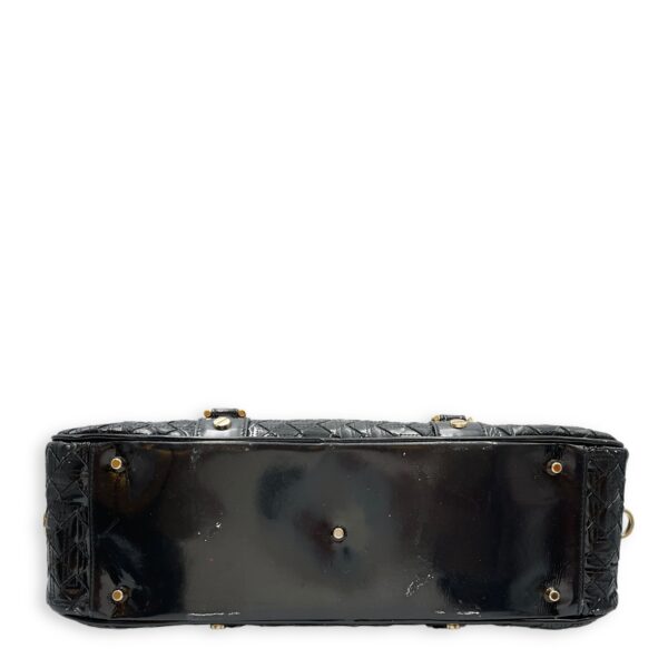 Snap Out Of It Satchel Black Top Handle Bag in Patent Leather, Gold hardware - Image 6