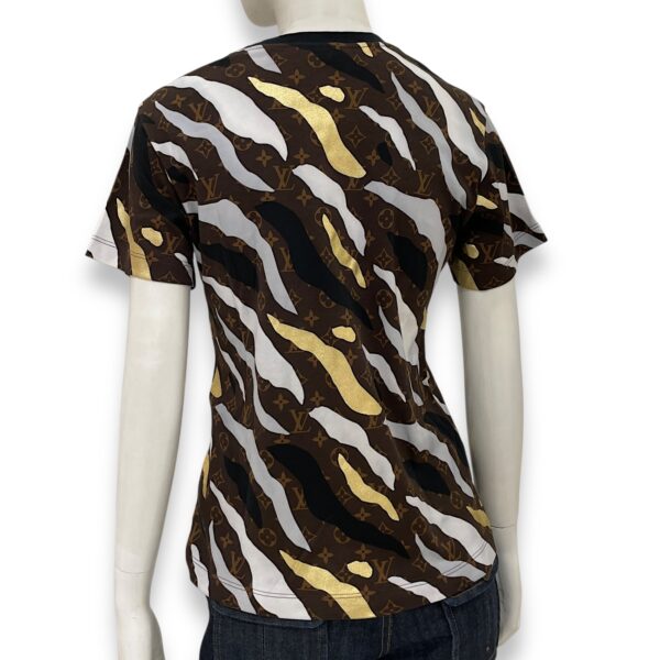 Camo Stripe Monogram T Shirt XS Brown Ready-to-Wear in Cotton - Image 3