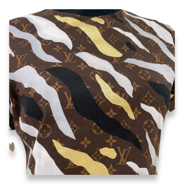 Camo Stripe Monogram T Shirt XS Brown Ready-to-Wear in Cotton - Image 4