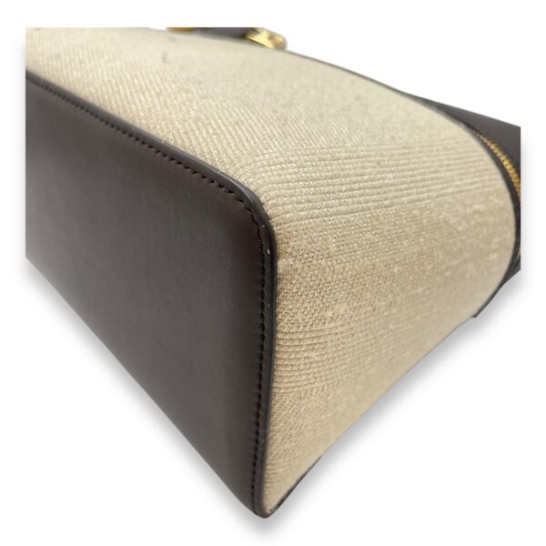 Extra Pocket 27 Silk Milk Amber-Dark Chocolate Shoulder Bag in Silk, Gold hardware - Image 10