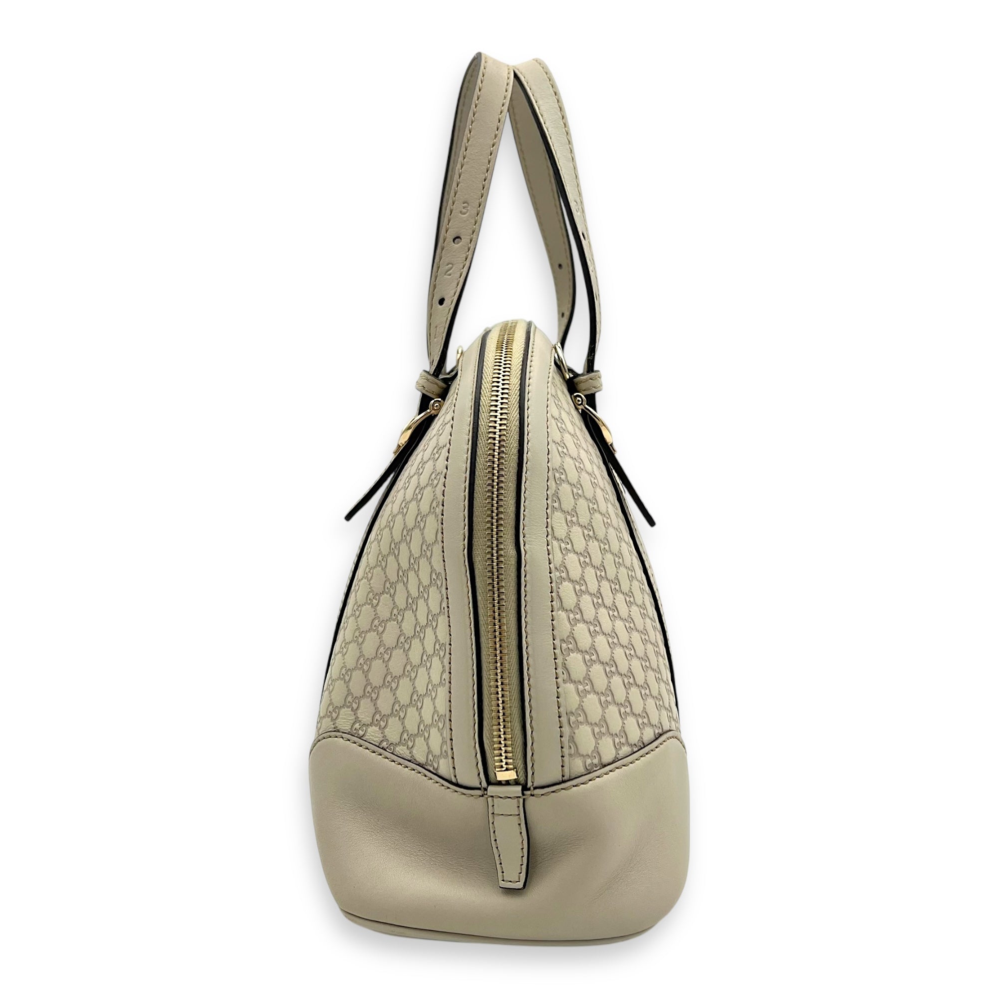 Guccissima Top Handle Bag White in Calfskin, Gold hardware - Image 5