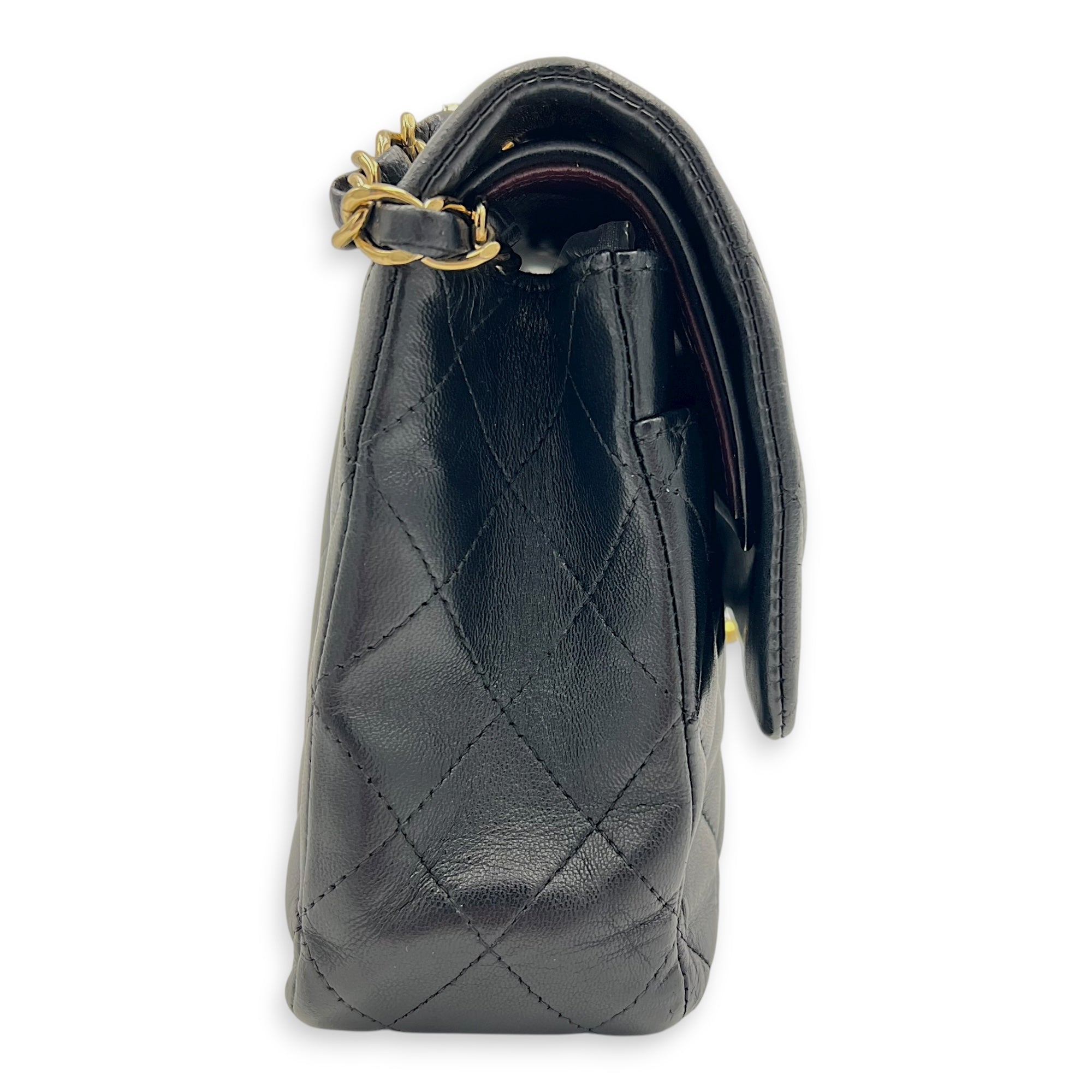 Classic Shoulder Bag Medium Black in Lambskin, Gold hardware - Image 4