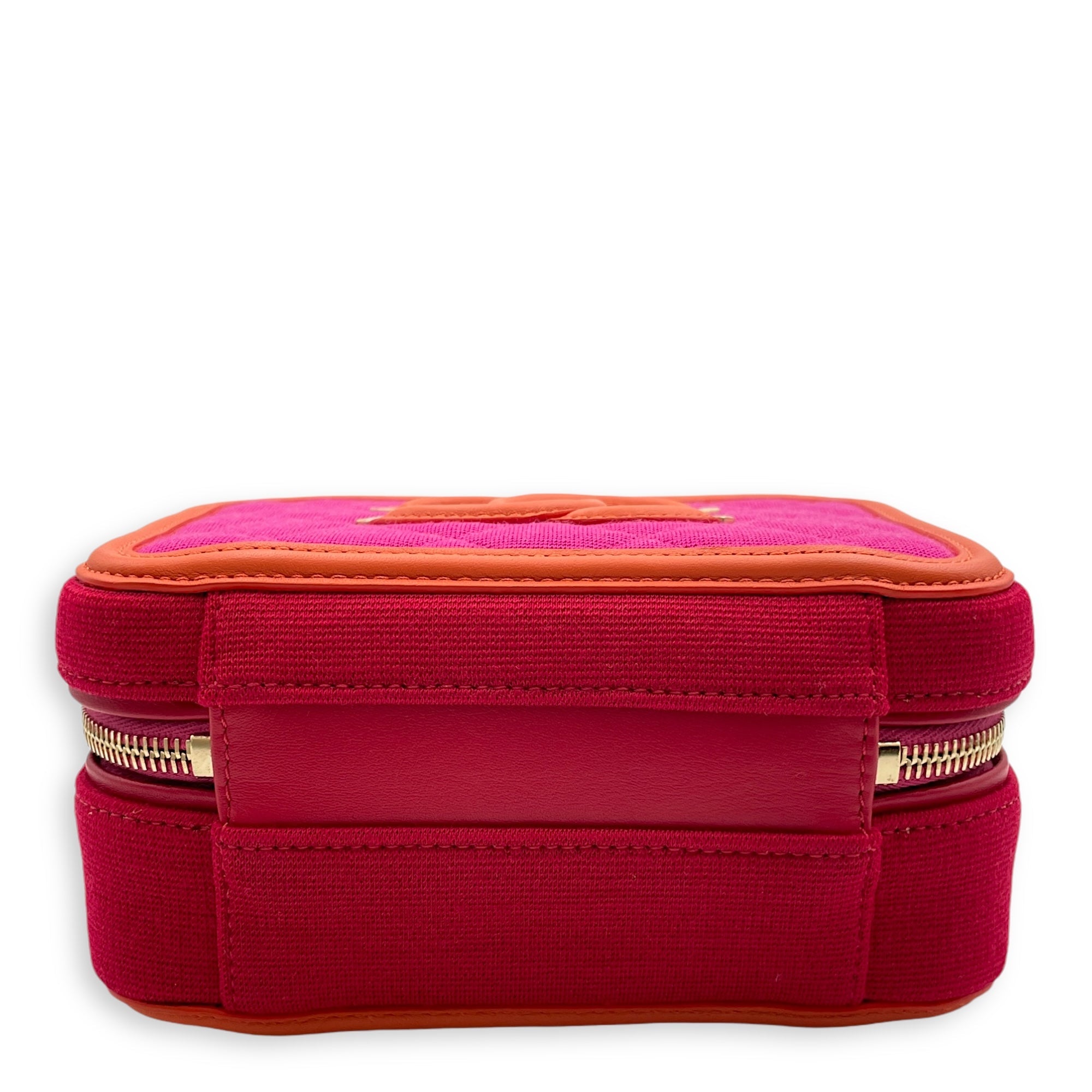 Filigree Vanity (16cm) Small Multicolour Crossbody Bag in Jersery/Calfskin, Gold hardware - Image 6