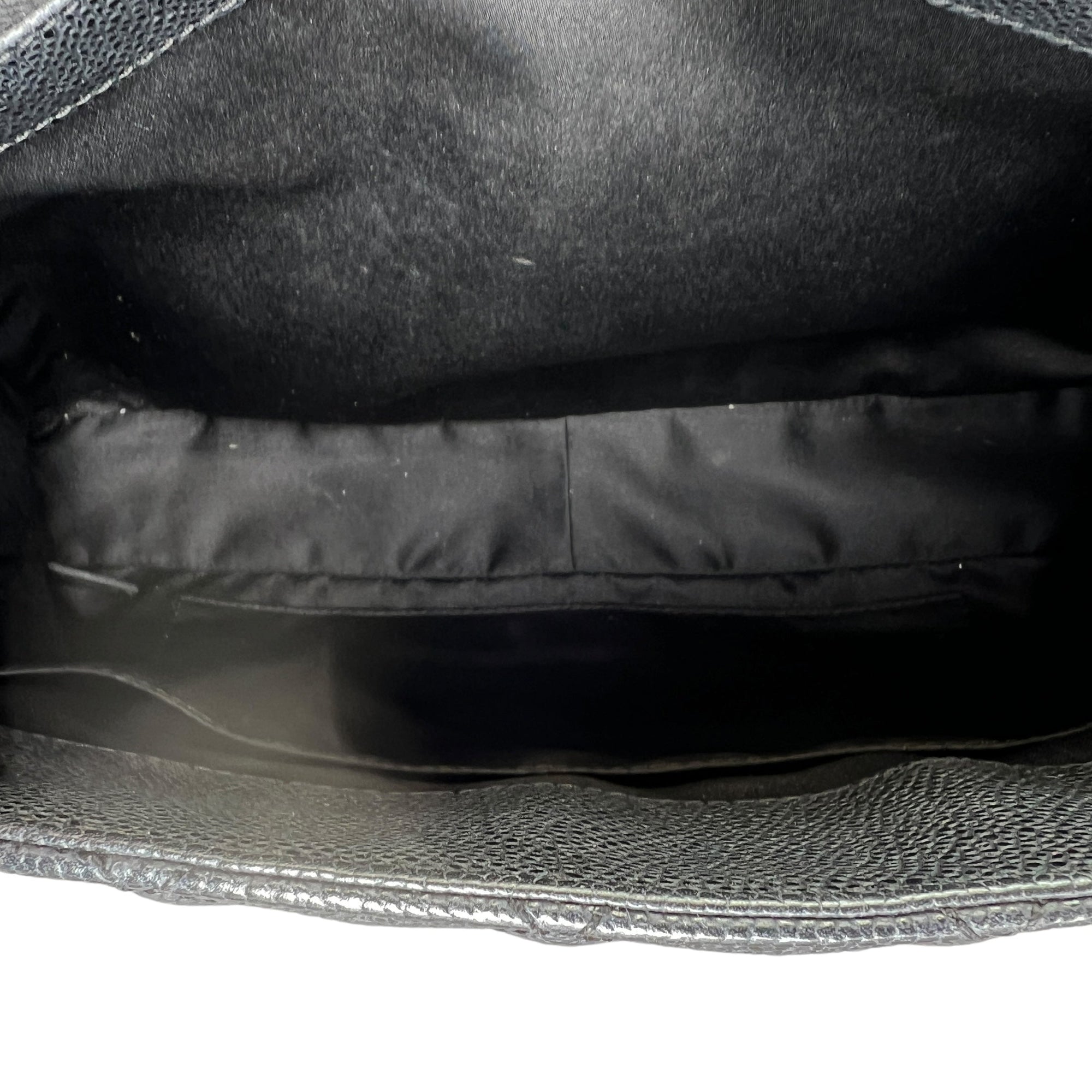 GST Black Tote Bag in Caviar Leather, Silver hardware - Image 10