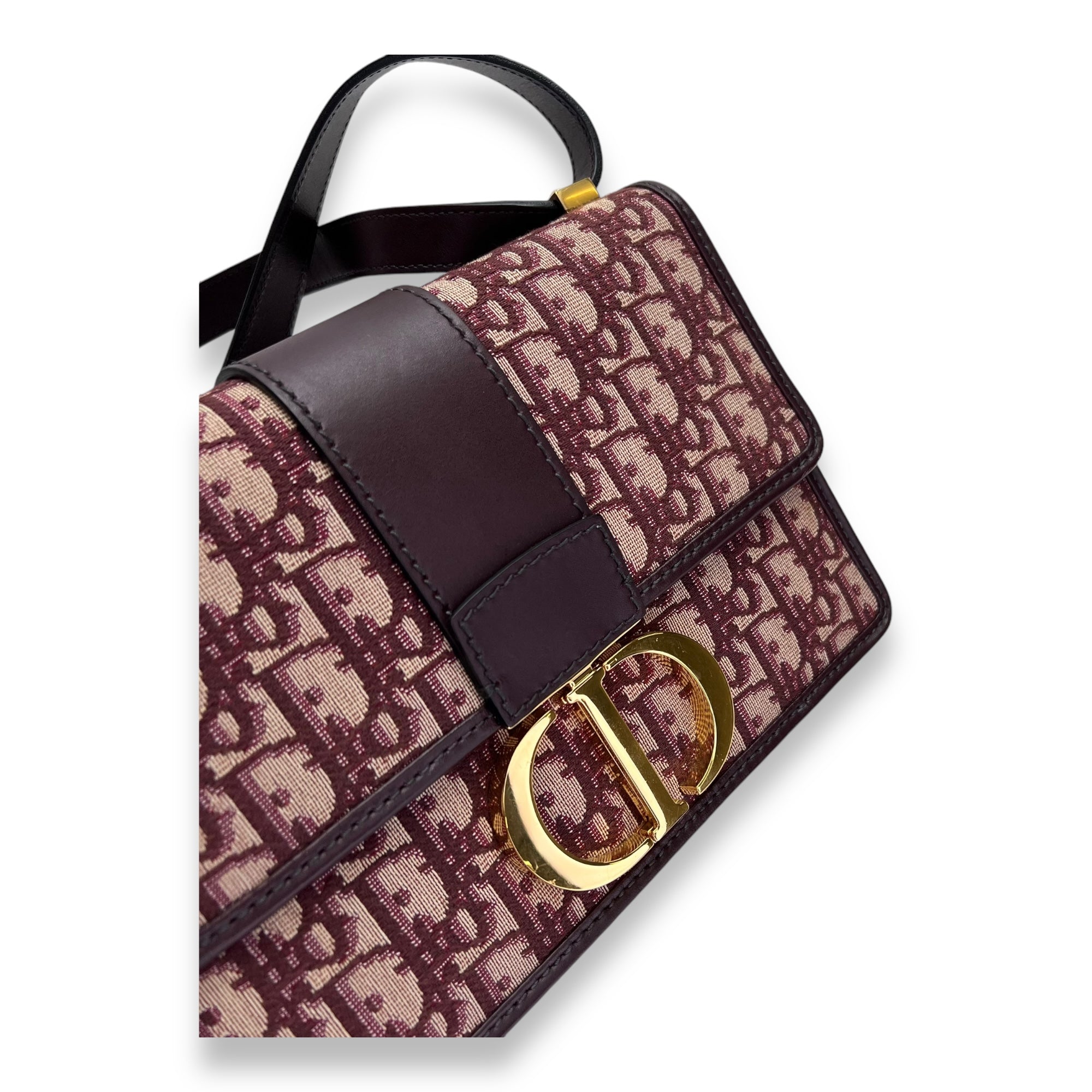 30 Montaigne Medium Red Crossbody Bag in Jacquard, Gold hardware - Image 9