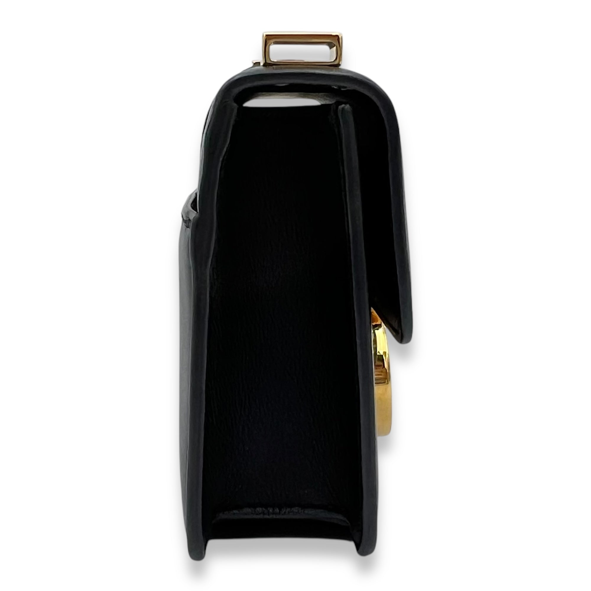 30 Montaigne Micro Black Crossbody Bag in Calfskin, Gold hardware - Image 4