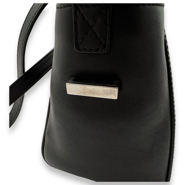 HDG Mini Black Top Handle Bag in Lizard Embossed Calfskin, Silver hardware - Image 8