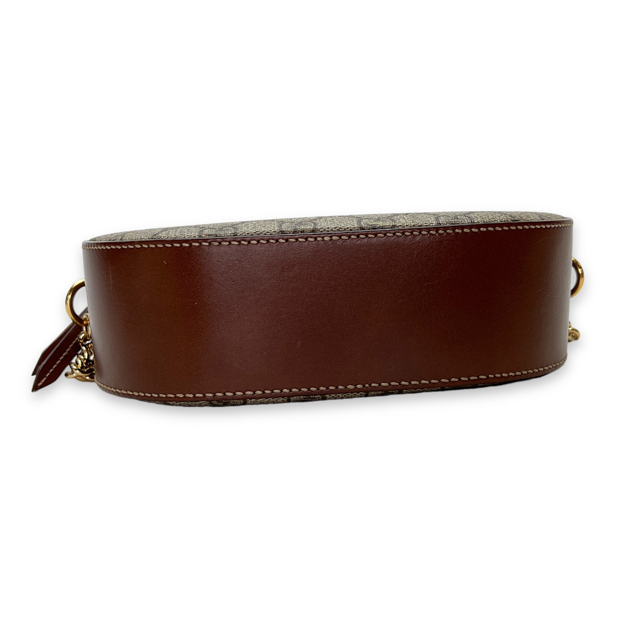 GG supreme Crossbody Bag Brown in Coated Canvas , Gold Hardware - Image 6