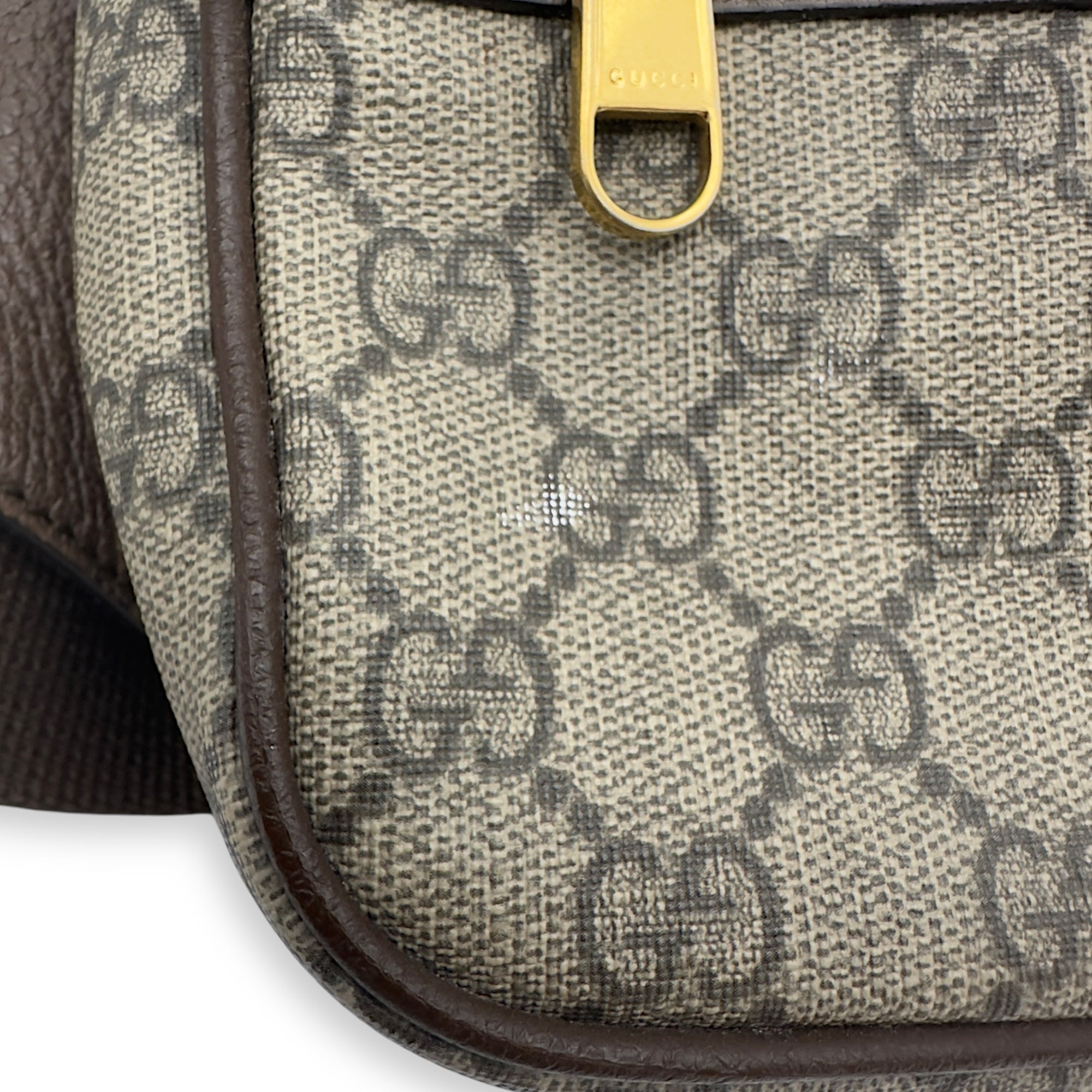 Ophidia Crossbody Bag Brown in Coated Canvas, Gold hardware - Image 15