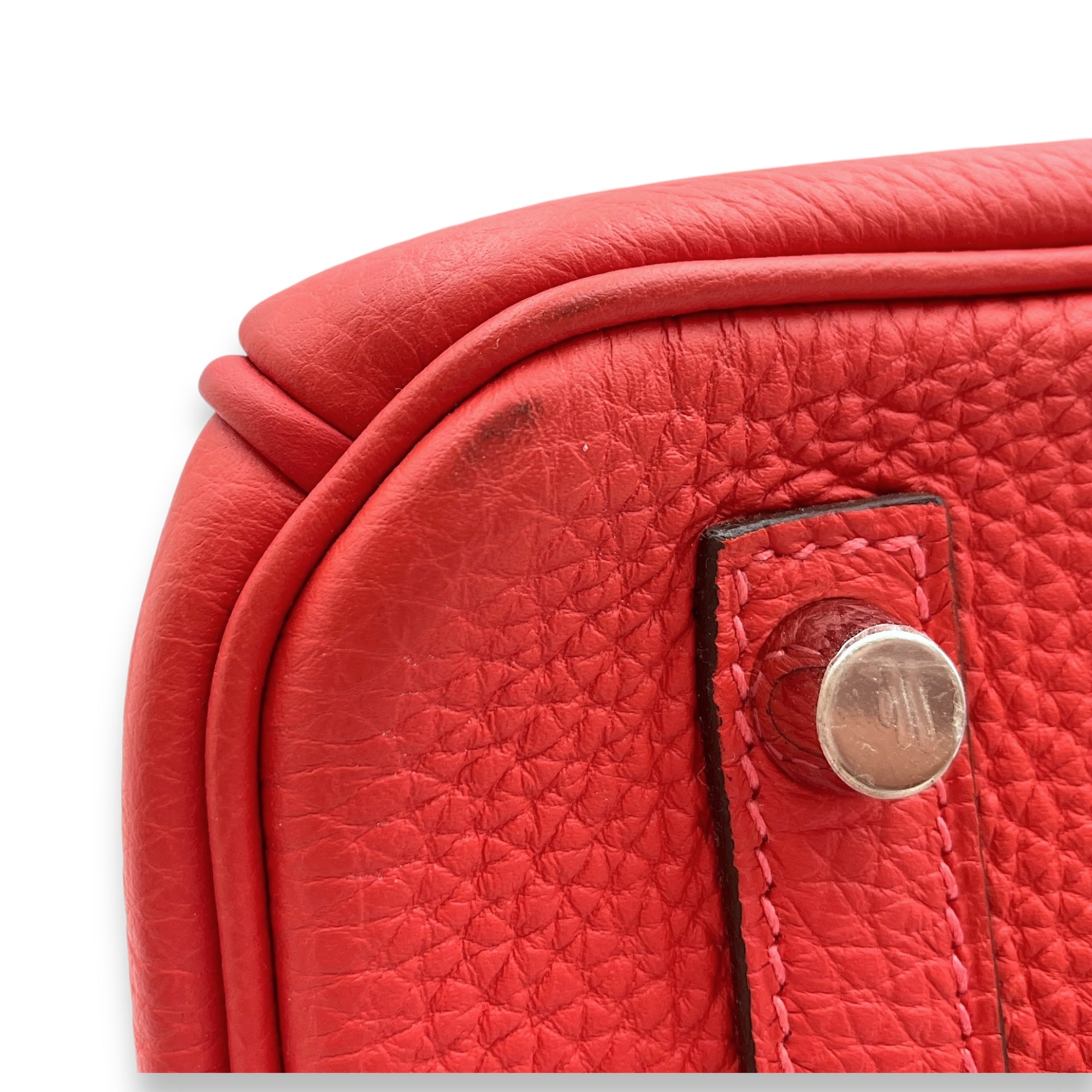 Birkin 30 Rouge Pivoine in Togo, Palladium hardware - Image 7