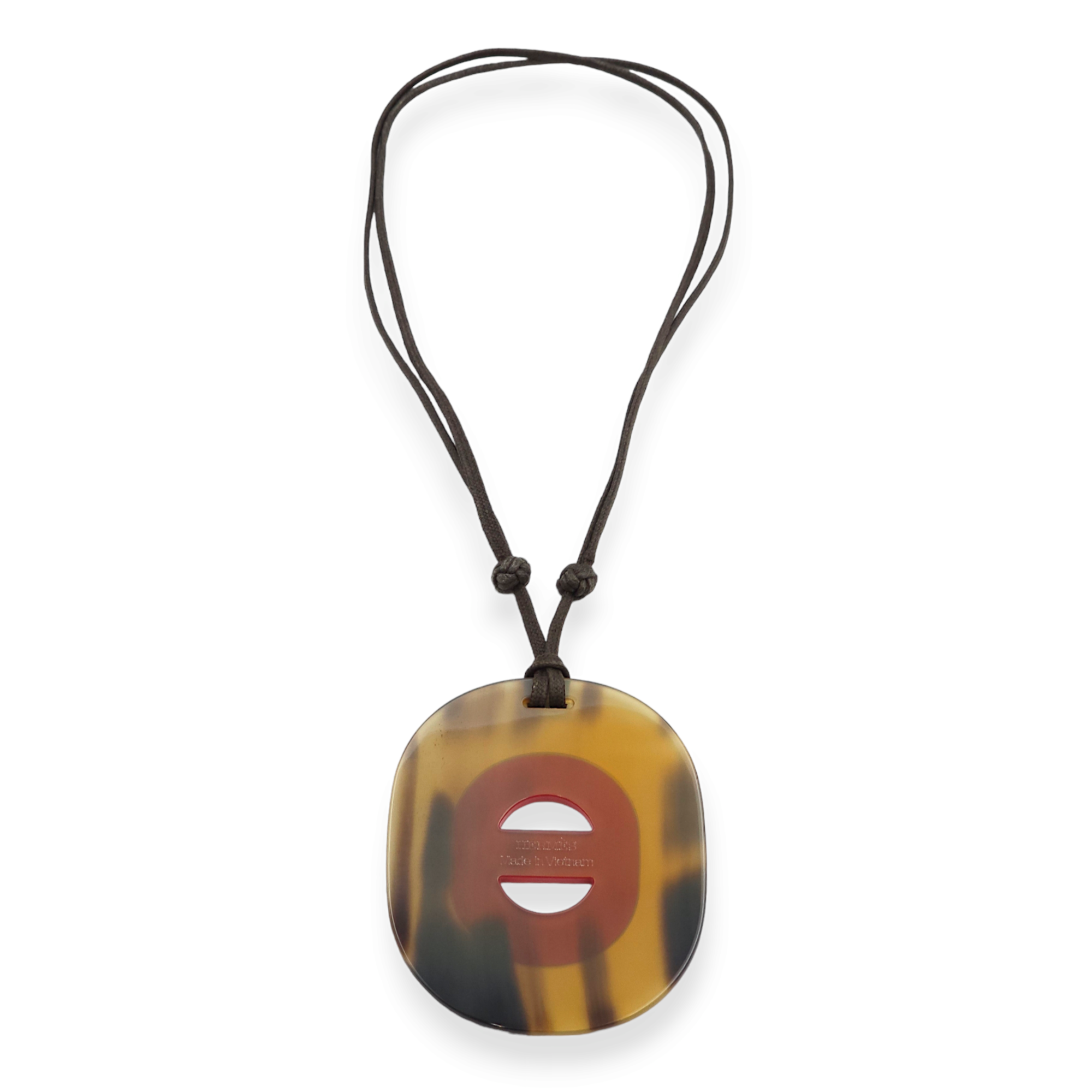 Fidelio Horn Brown/Rouge Necklace in Lacquer - Image 3