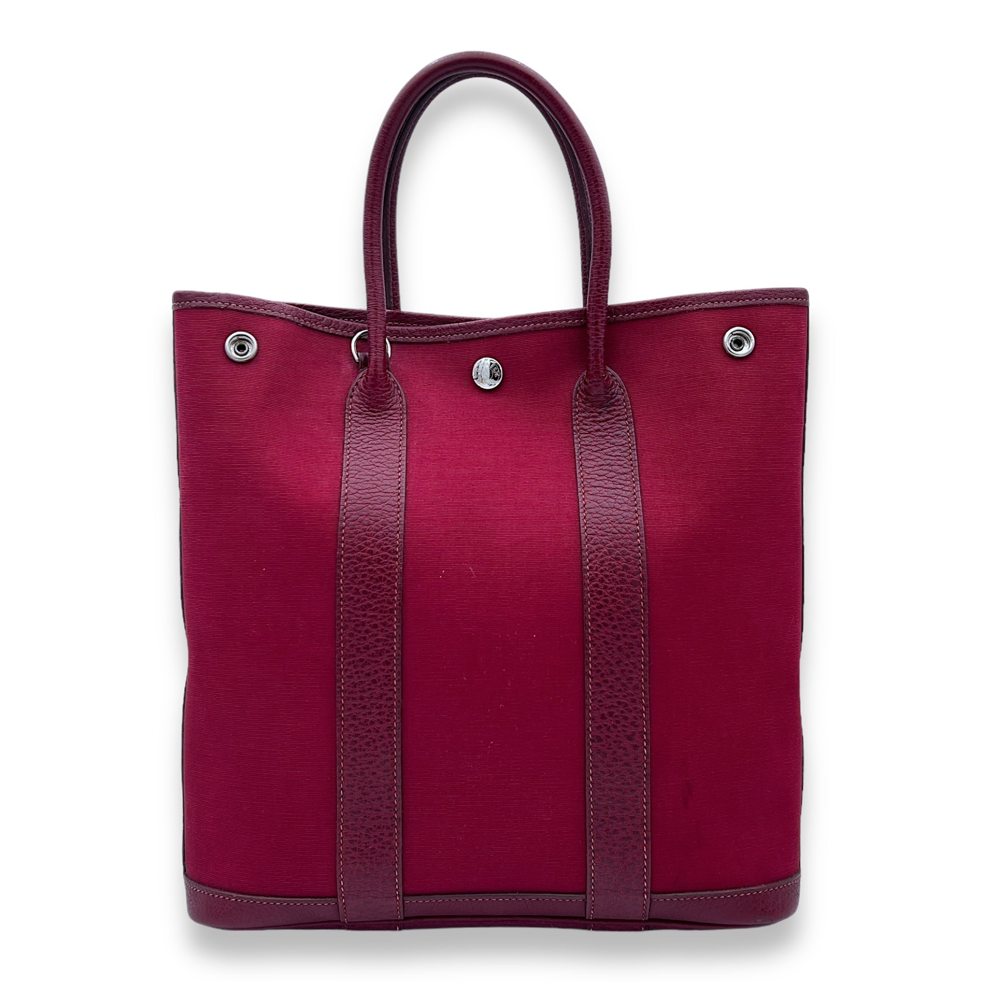 Garden File PM Red in Canvas, Palladium hardware - Image 3