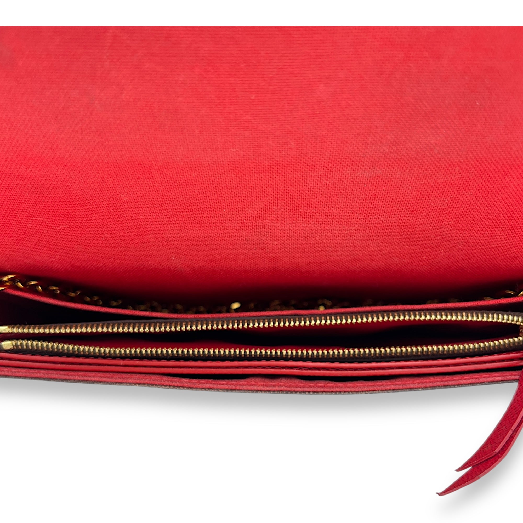 Felicie Damier Ebene Wallet On Chain in Coated Canvas, Gold hardware - Image 7