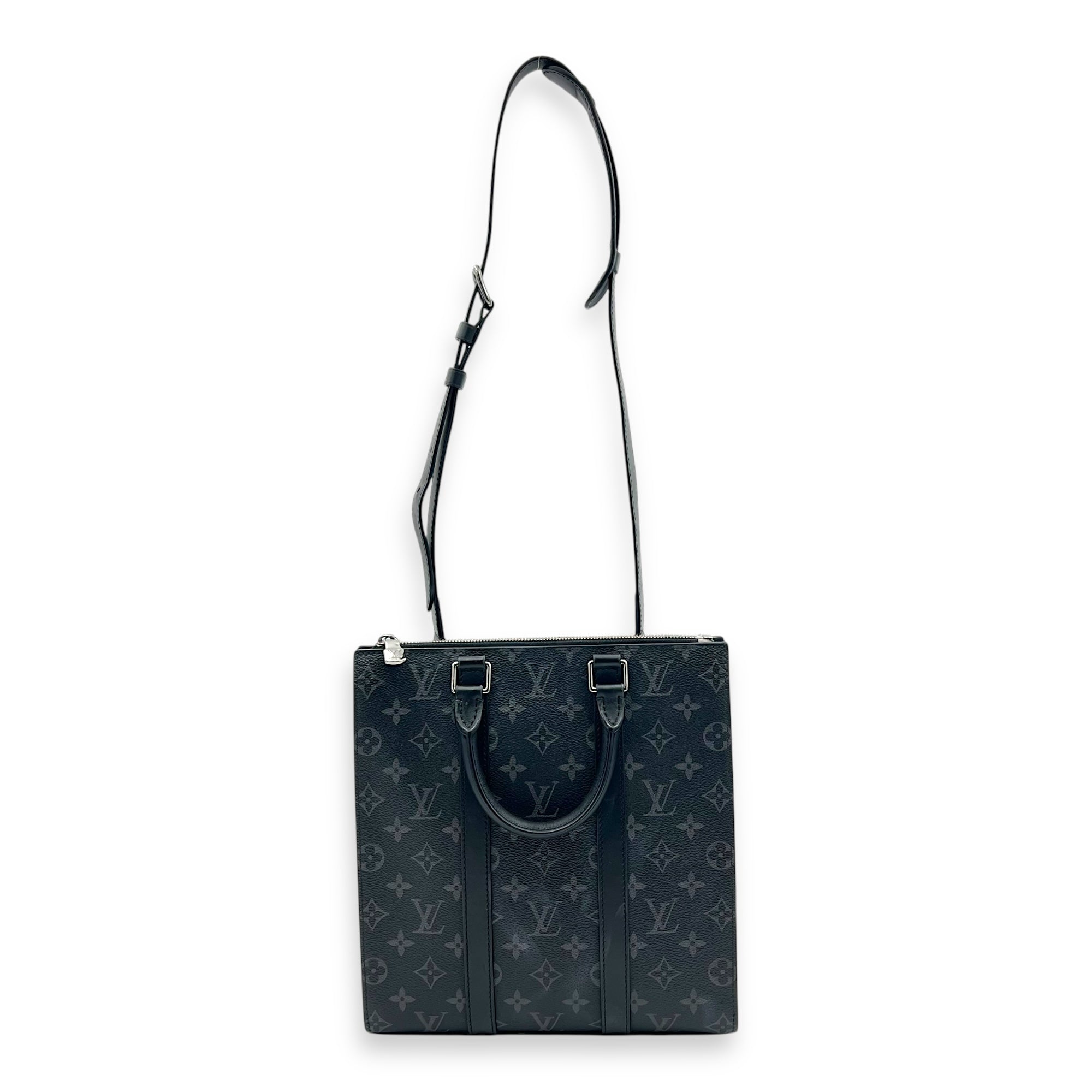 Sac Plat Eclipse Top Handle Bag in Coated Canvas, Silver hardware - Image 20