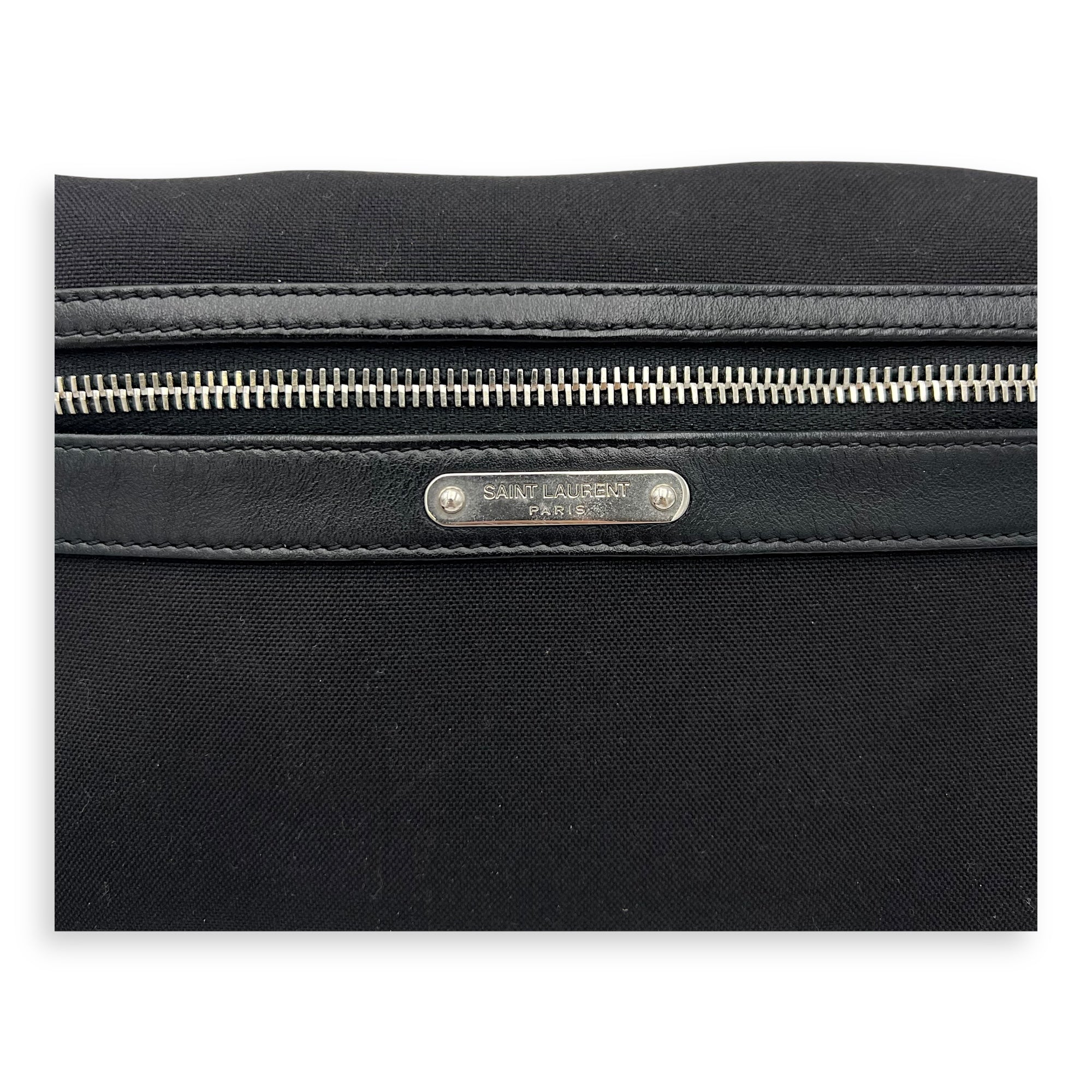 City Belt Bag Black in Canvas, Silver hardware - Image 10