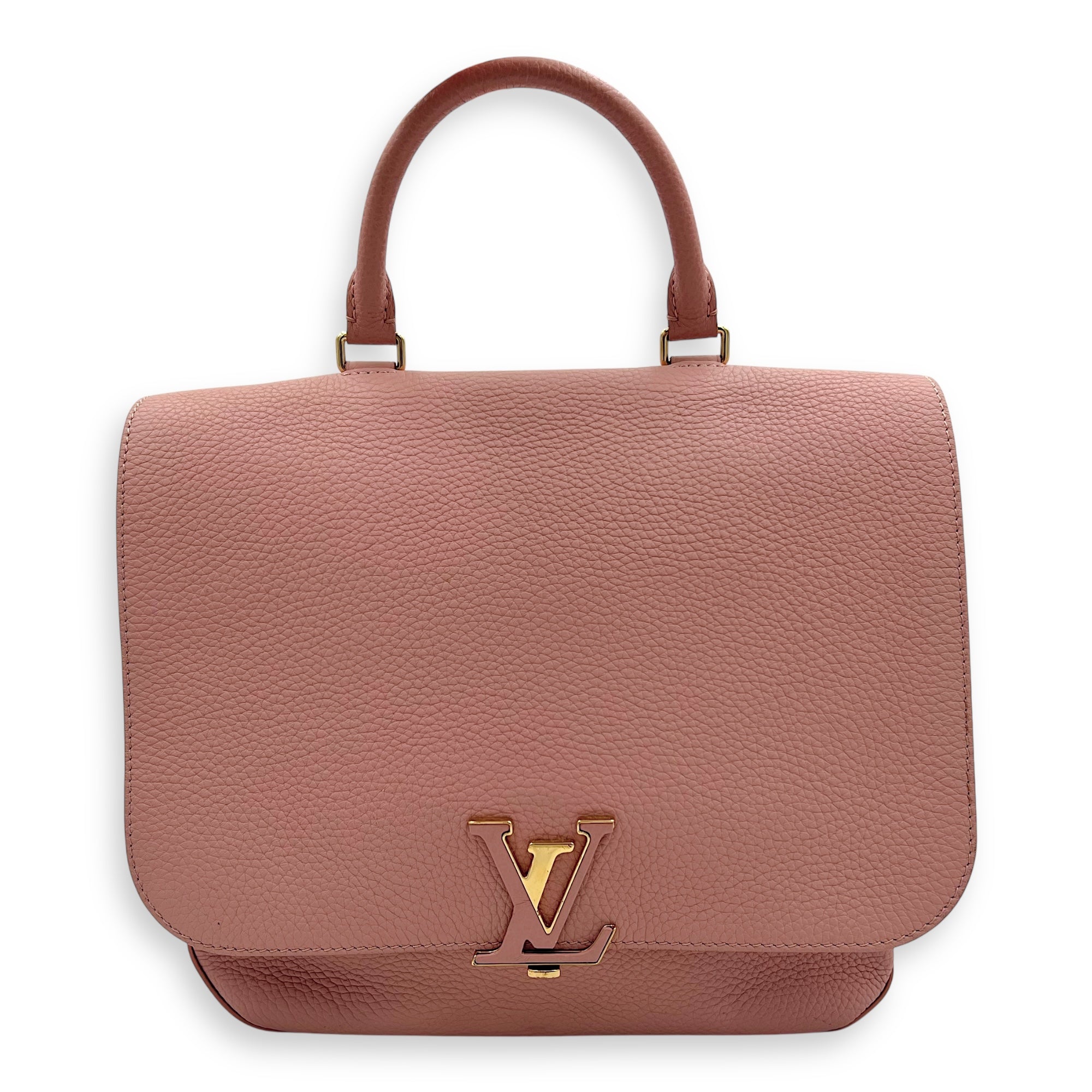 Volta Top Handle Bag Pink in Calfskin, Gold hardware
