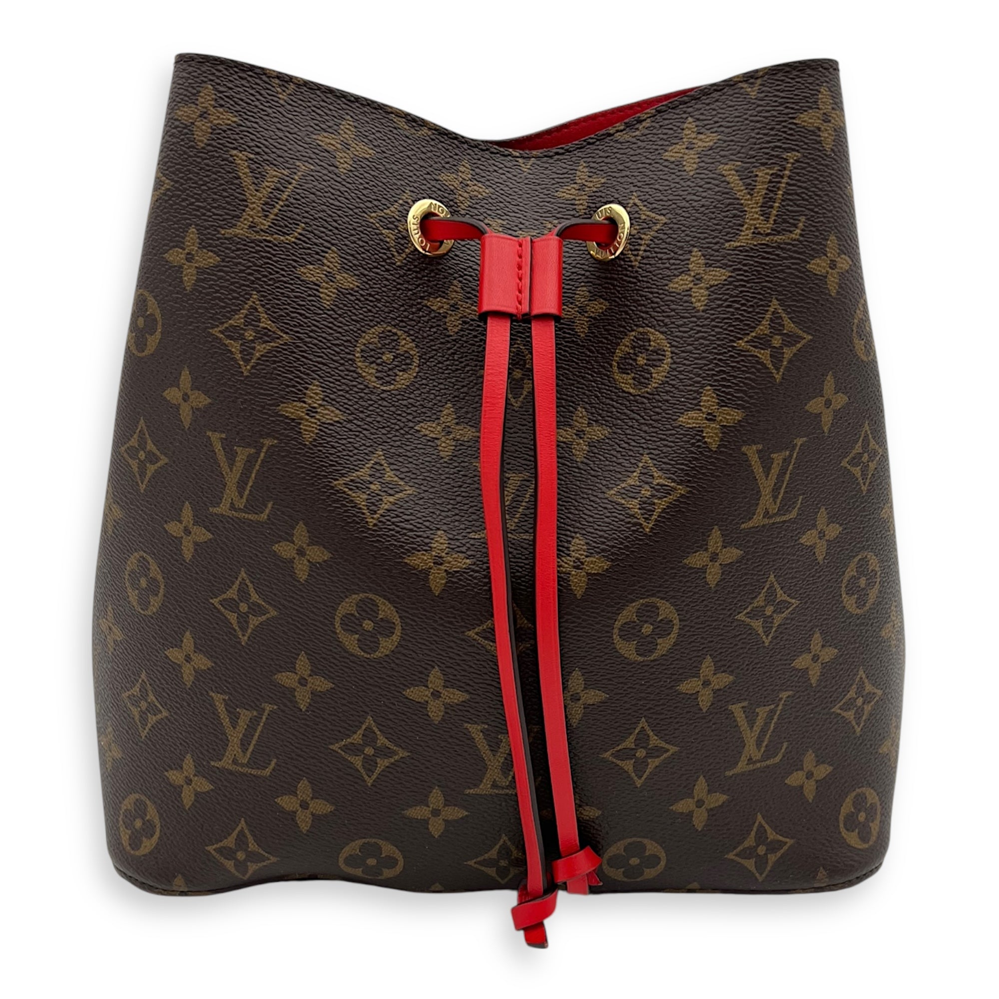 NeoNoe Crossbody Bag Brown in Monogram Coated Canvas, Gold hardware