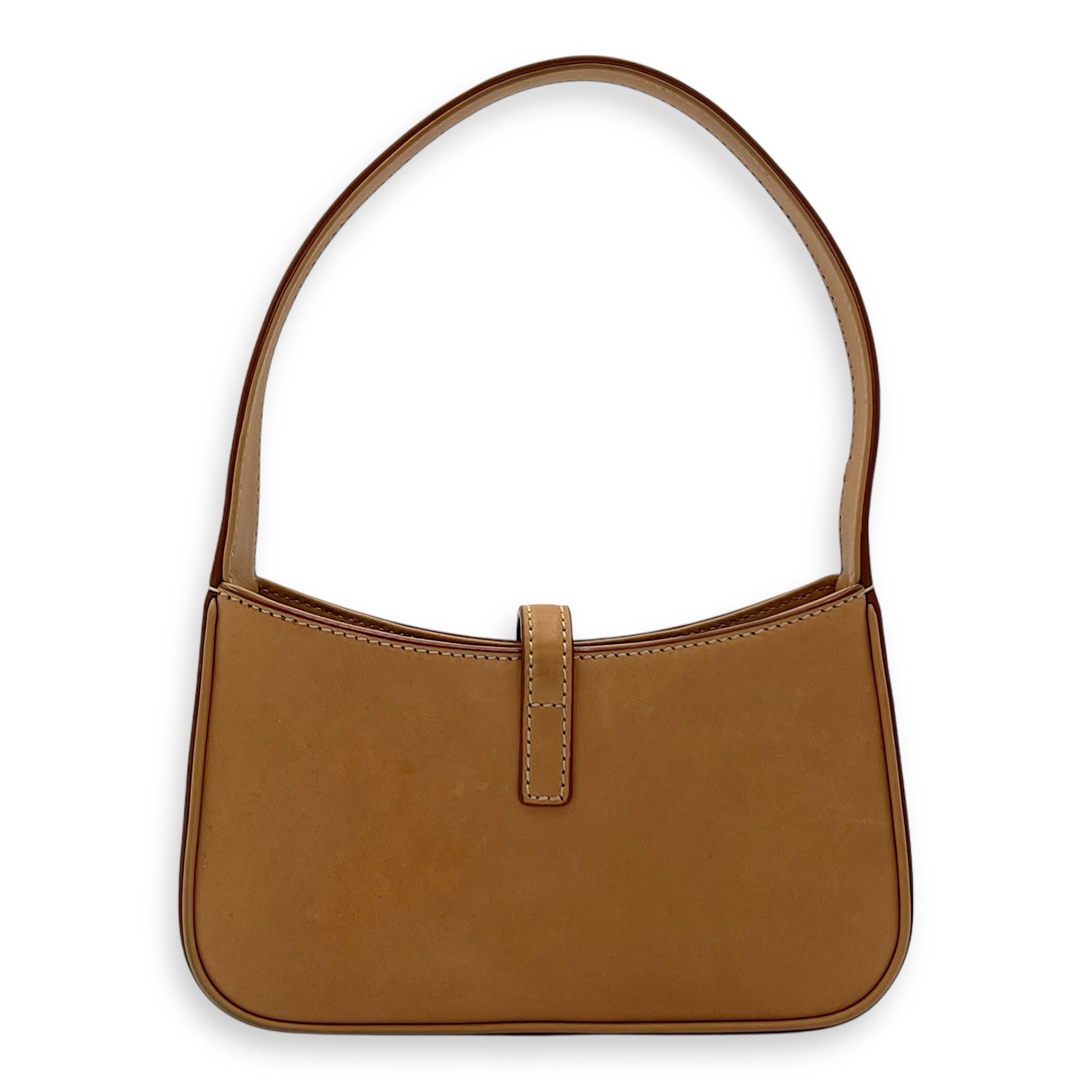 Le 5 A 7 Top Handle Bag Brown in Calfskin, Gold hardware - Image 3