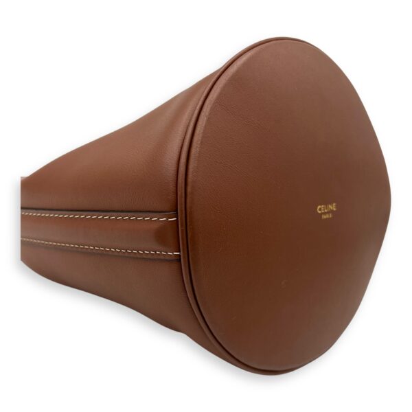 16 Teen Brown Bucket Bag in Calfskin, Gold hardware - Image 11