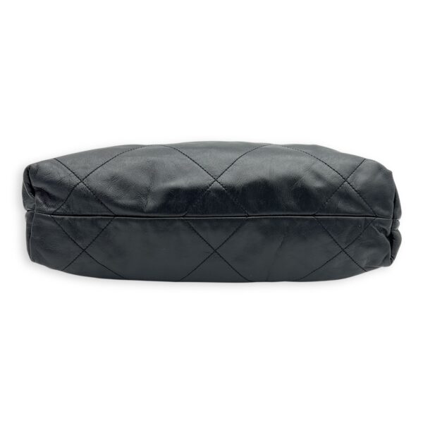22 Tote Shoulder Bag Small Black in Calfskin, Silver hardware - Image 6