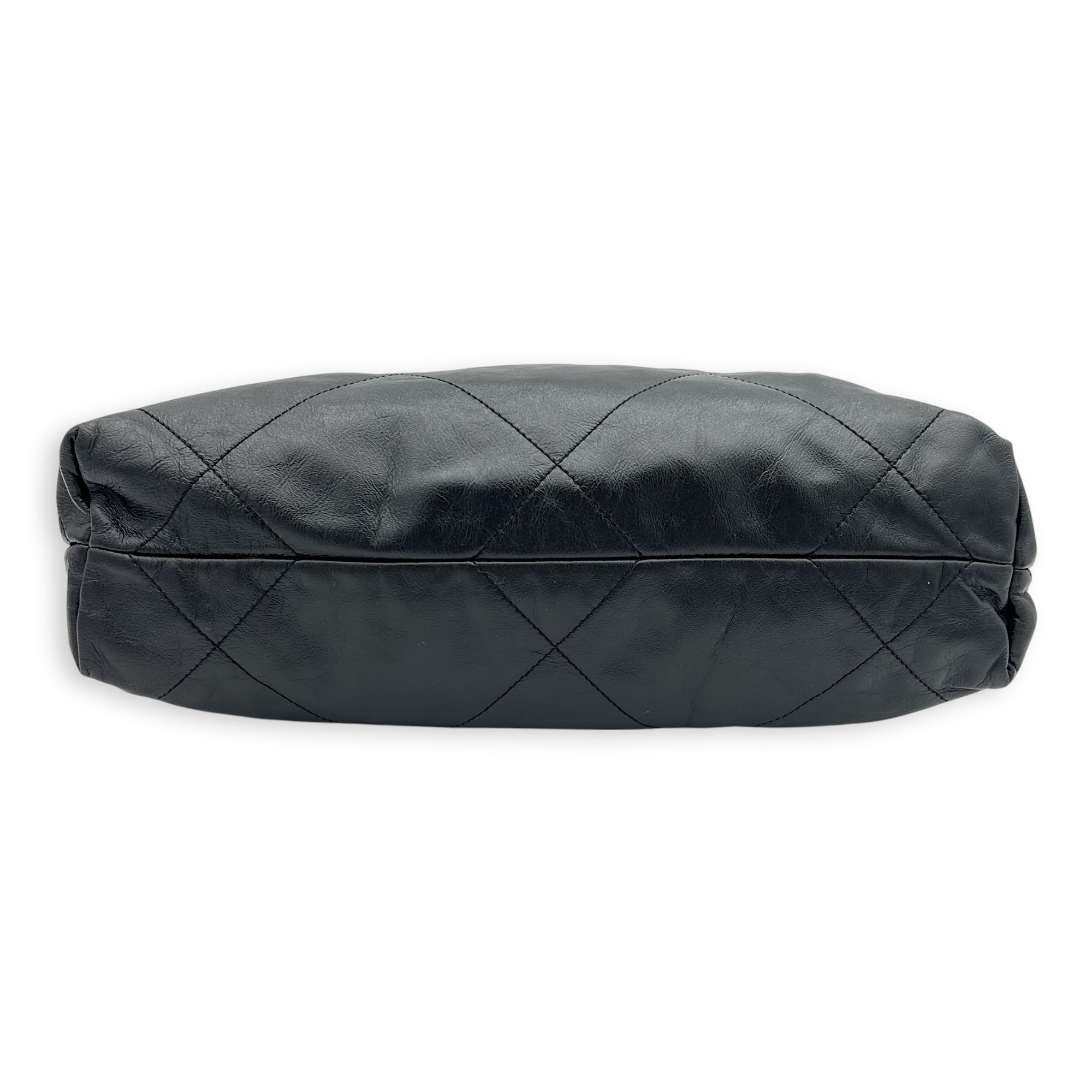 22 Tote Shoulder Bag Small Black in Calfskin, Silver hardware - Image 6