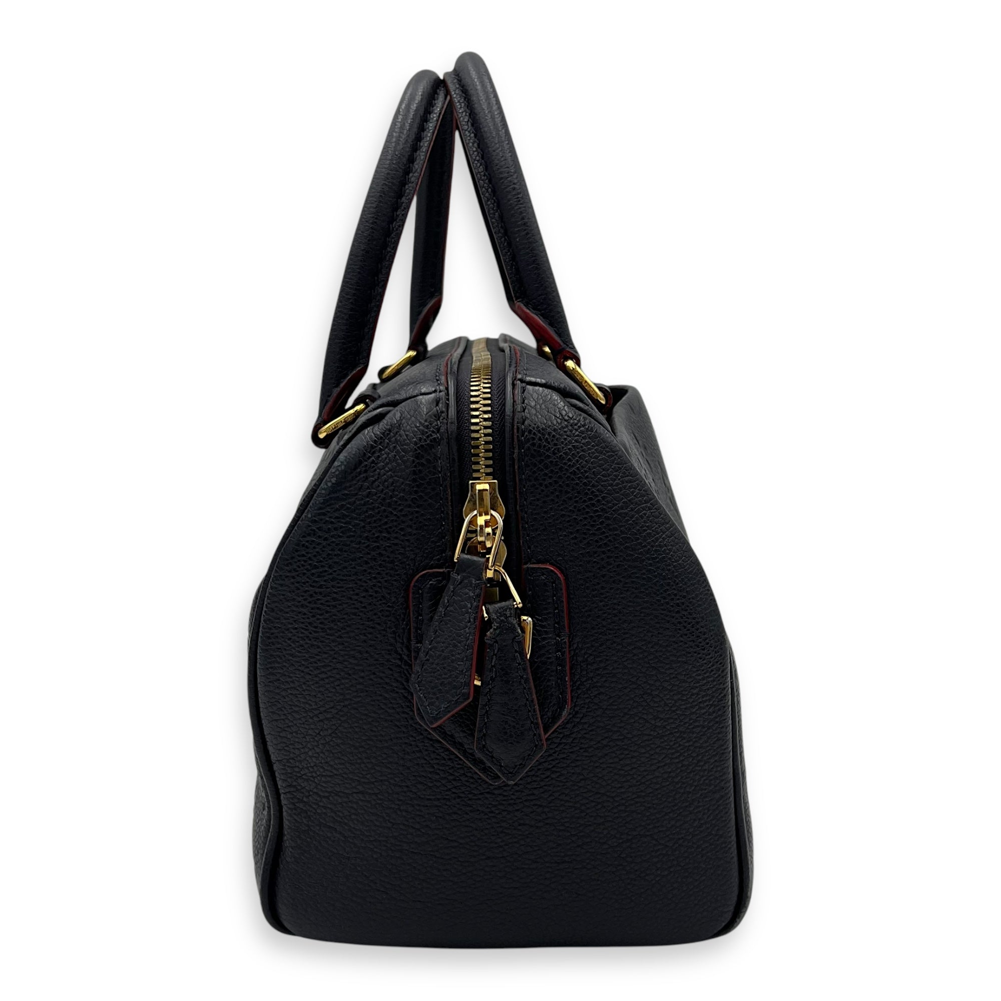 Speedy Top Handle Bag Blue in Empreinte Leather, Gold hardware - Image 4
