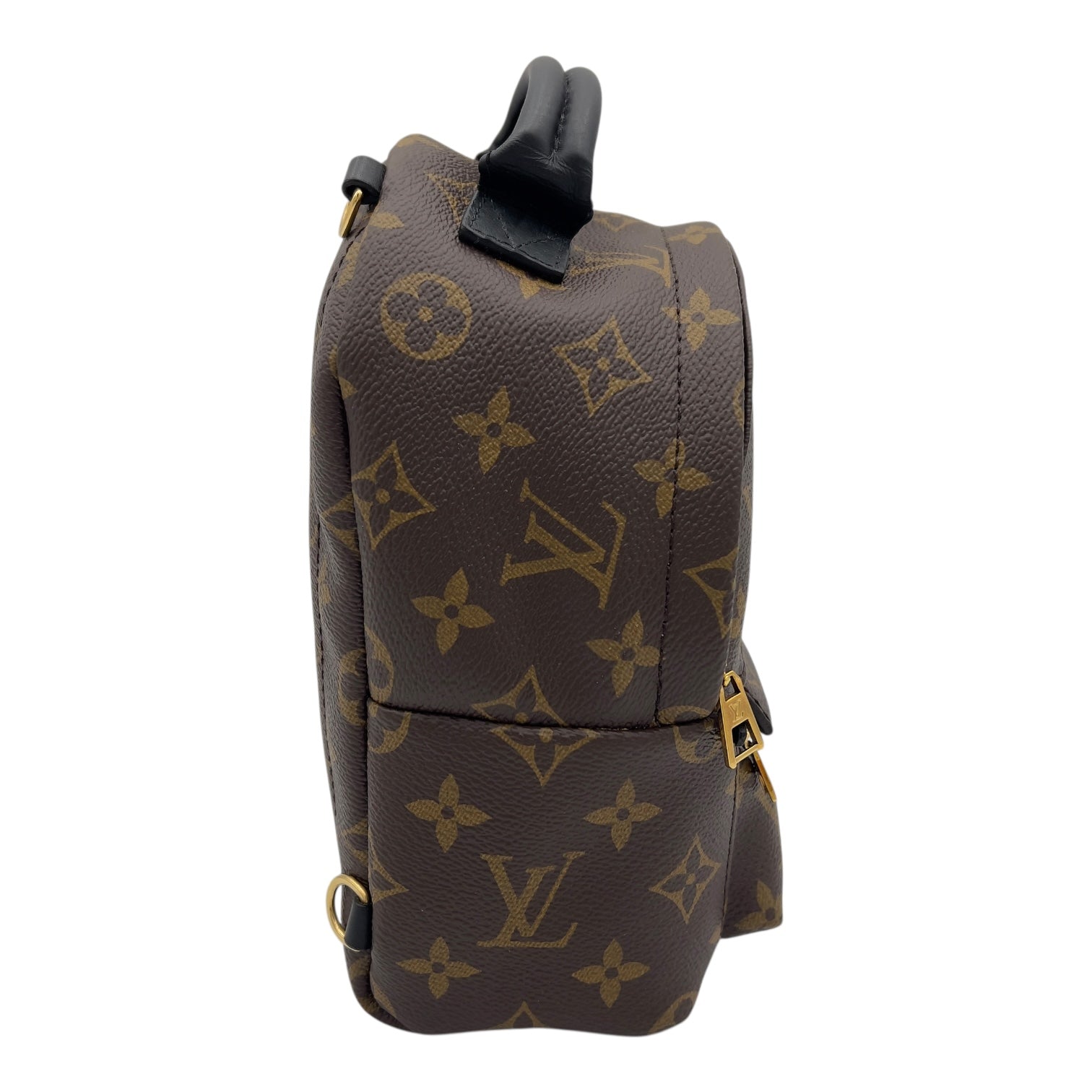 Palm Springs Mini Brown Backpack in Monogram Coated Canvas, Gold hardware - Image 6