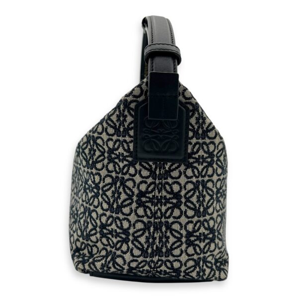 Cubi Top Handle Bag Blue in Jacquard, Gold hardware - Image 4