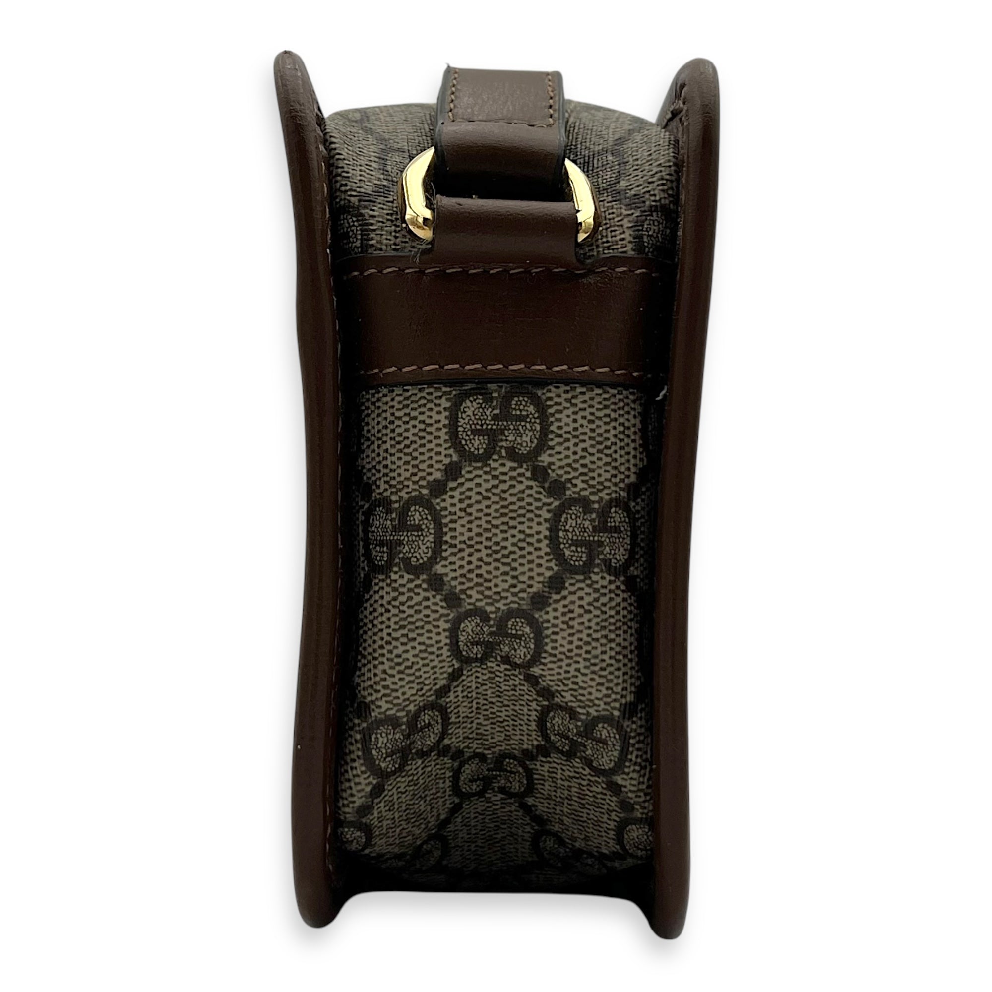GG Supreme Crossbody Bag Brown in Coated Canvas, Gold hardware - Image 4