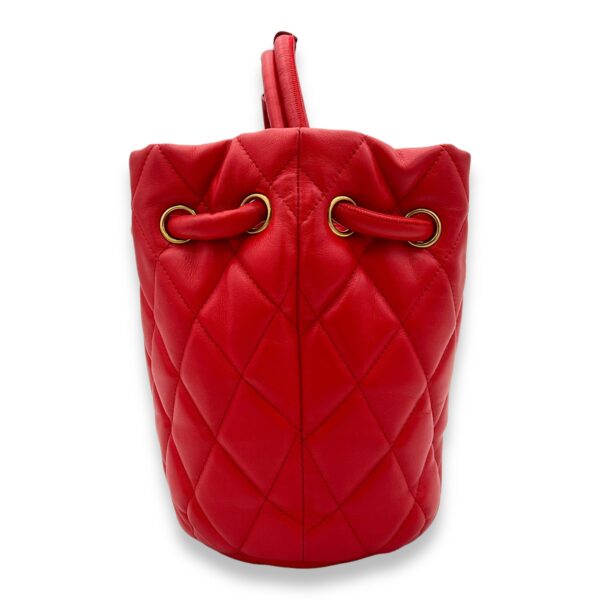 Quilted B Shoulder bag in Calfskin, Brushed Gold Hardware - Image 5