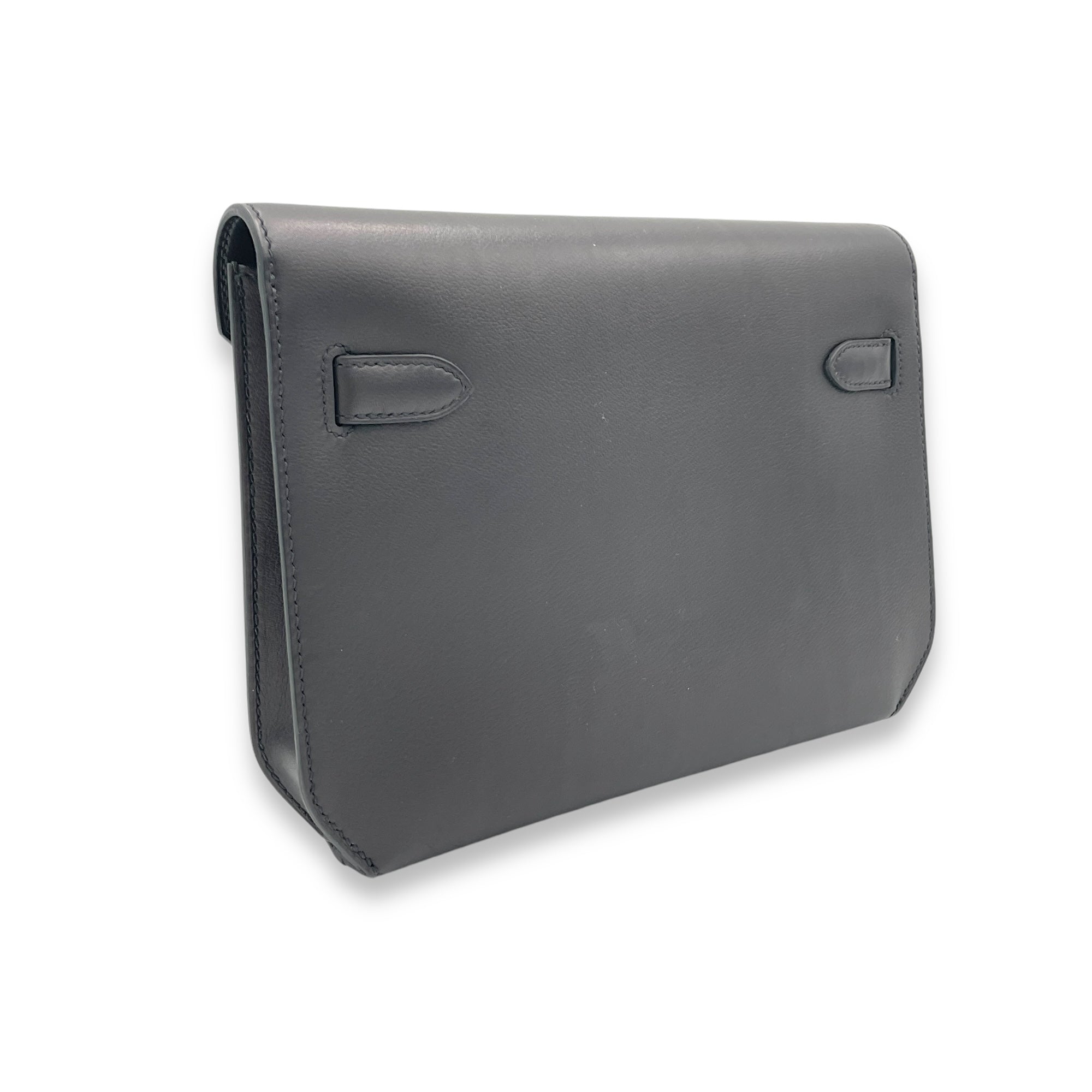 Kelly Depeches Black in Calfskin, Gold hardware - Image 5