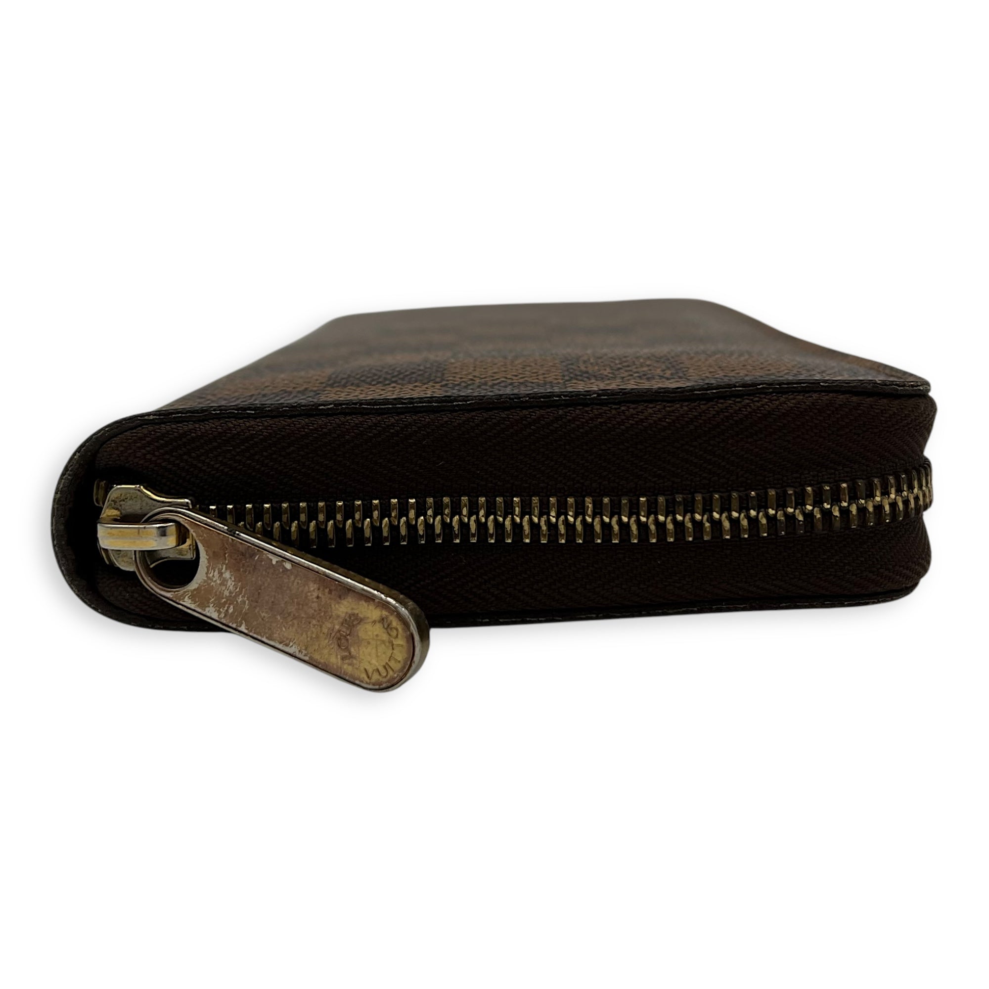 Zippy Organiser Damier Ebene Wallet in Coated Canvas, Gold hardware - Image 9