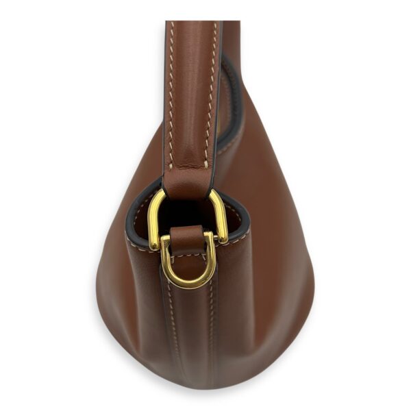 16 Teen Brown Bucket Bag in Calfskin, Gold hardware - Image 10