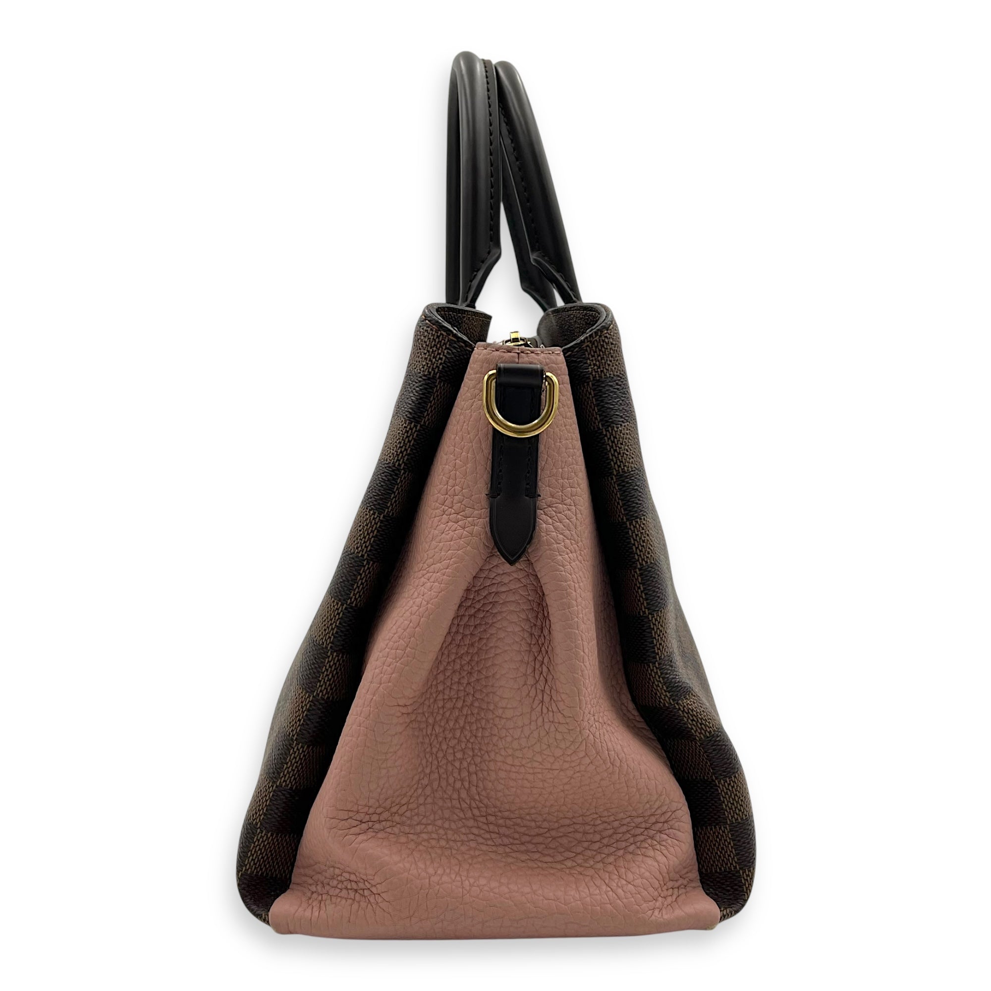 Normandy Top Handle Bag Brown in Coated Canvas, Gold hardware - Image 5